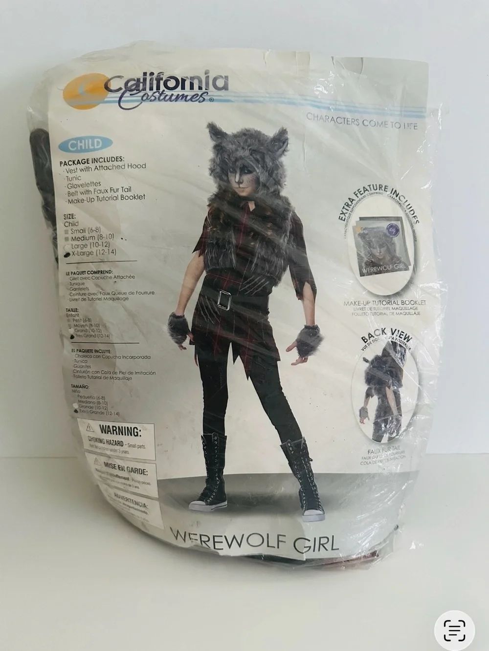 California Costumes Kids Werewolf Girl Costume - Gray Size XL 12-14